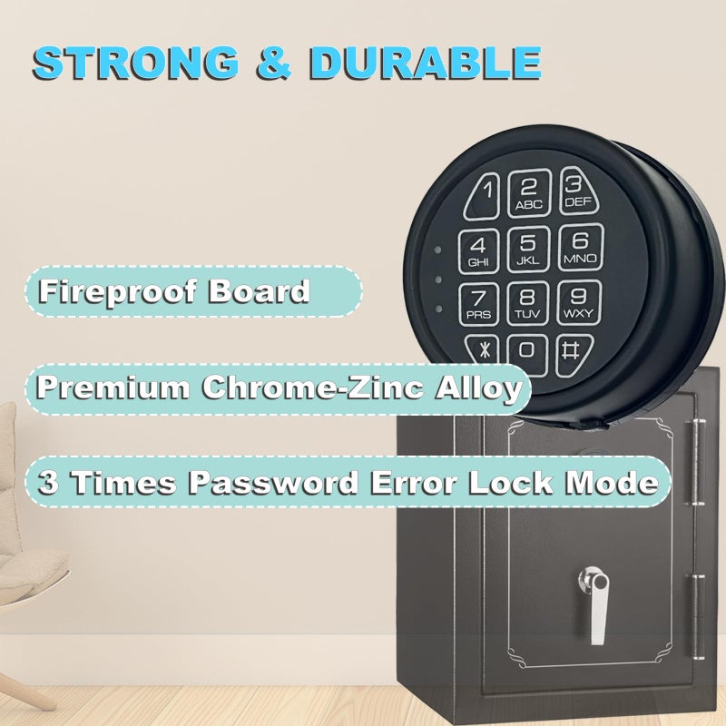 La Macaza Electronic Safe Lock Replacement Keypad with Solenoid Lock  Gun Safe Lock with Programmable Electronic Keypad  Lock Fits High Security Safe Box and Security Cabinet - Image 4